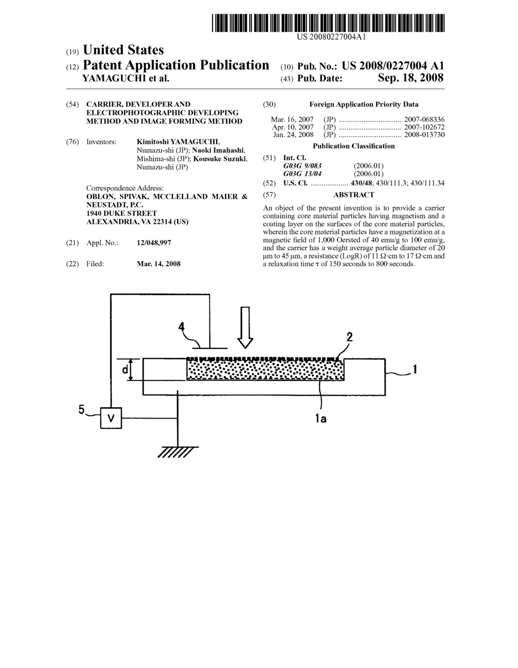 CARRIER, DEVELOPER AND ELECTROPHOTOGRAPHIC DEVELOPING METHOD AND IMAGE FORMING METHOD - diagram, schematic, and image 01