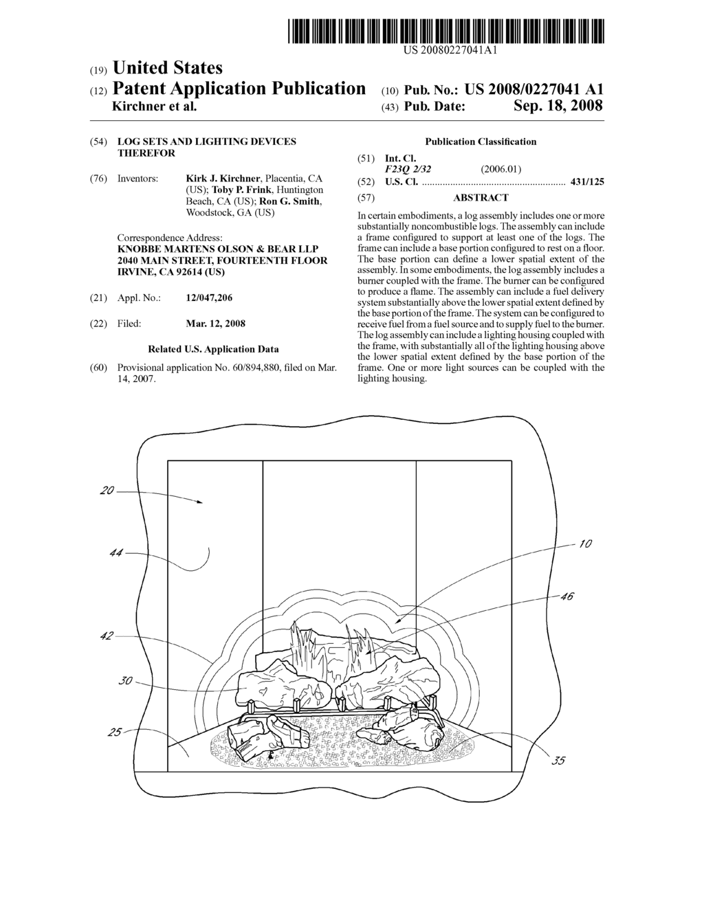 LOG SETS AND LIGHTING DEVICES THEREFOR - diagram, schematic, and image 01