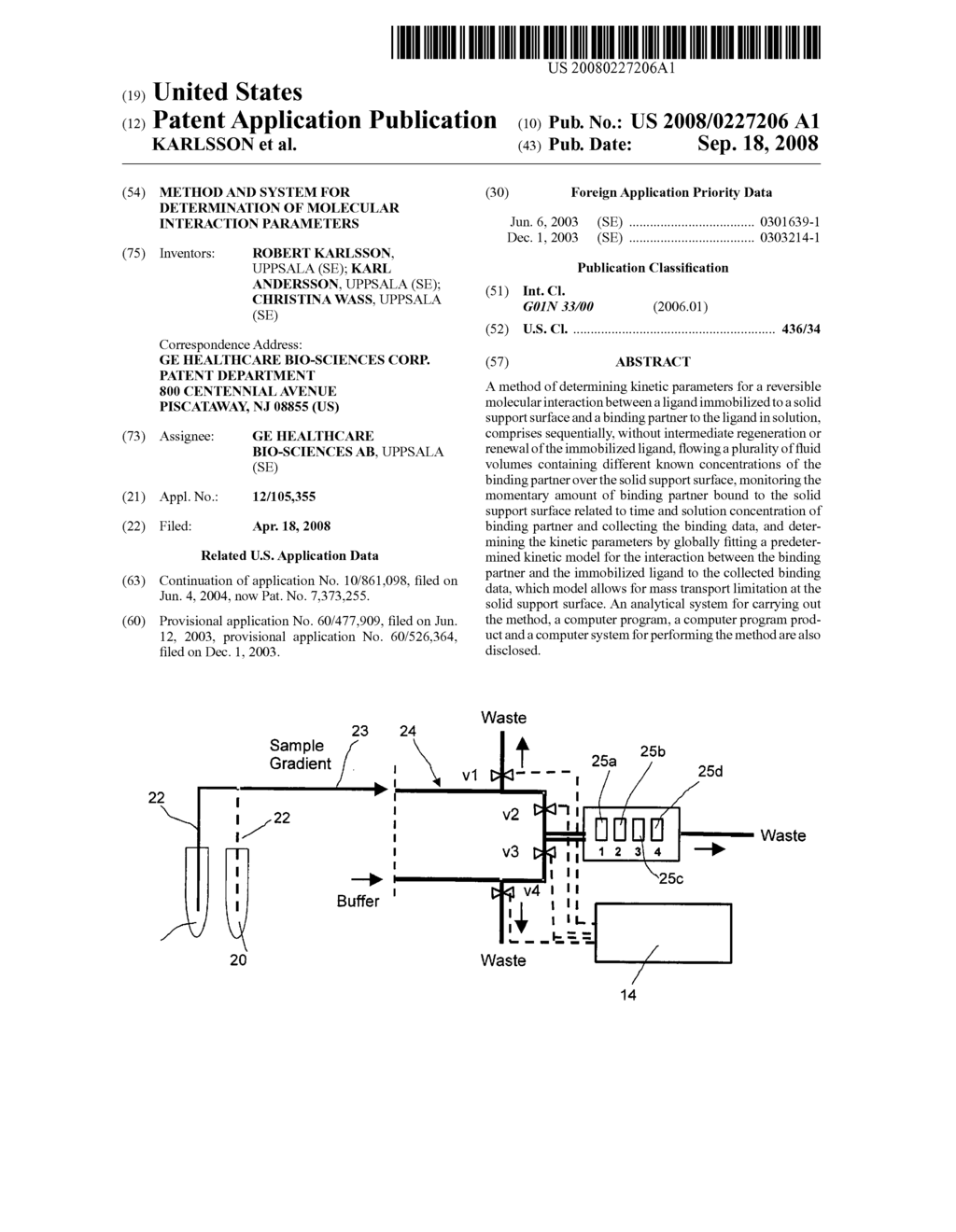 METHOD AND SYSTEM FOR DETERMINATION OF MOLECULAR INTERACTION PARAMETERS - diagram, schematic, and image 01