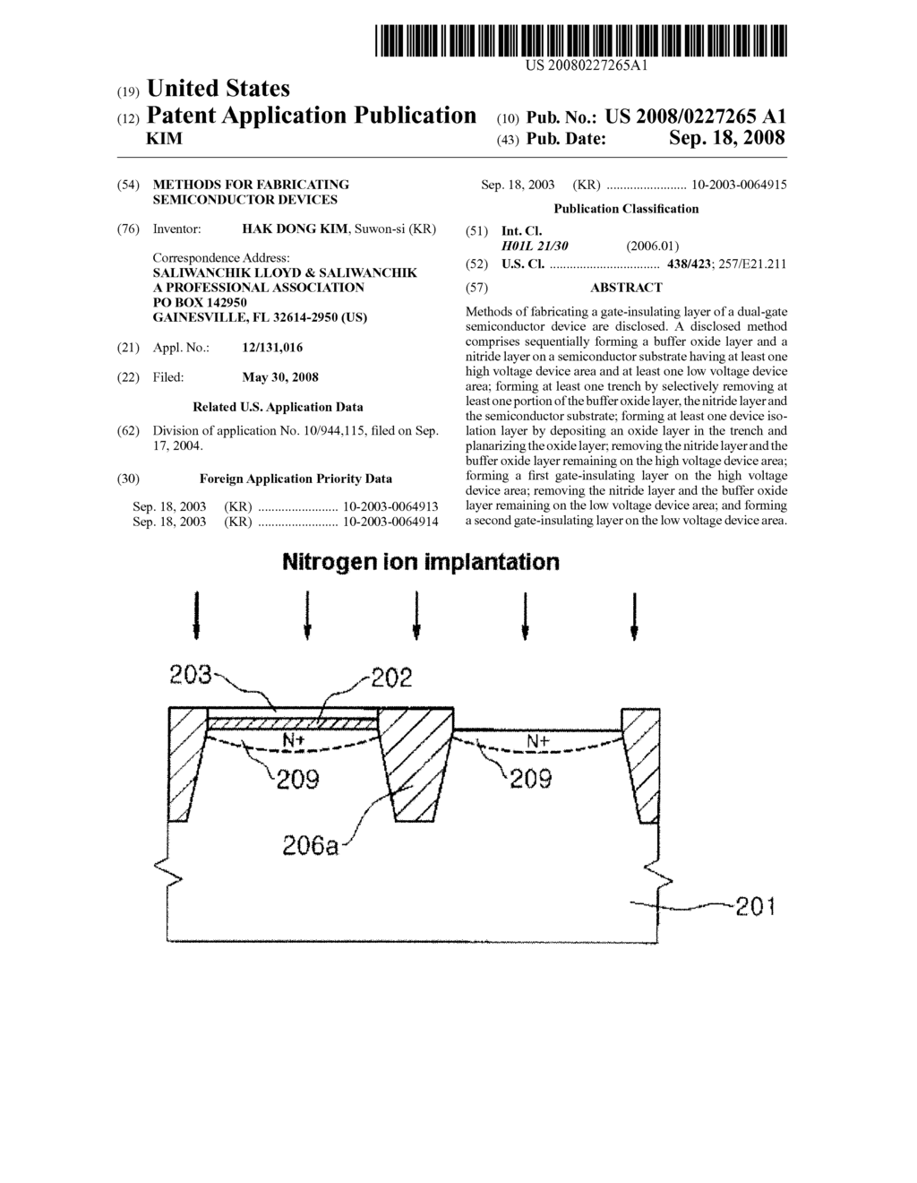 Methods for Fabricating Semiconductor Devices - diagram, schematic, and image 01