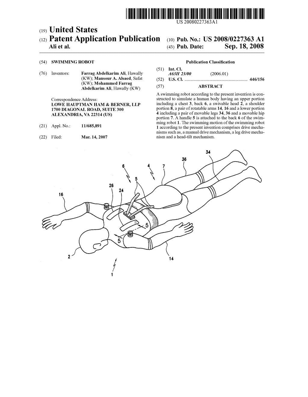 SWIMMING ROBOT - diagram, schematic, and image 01