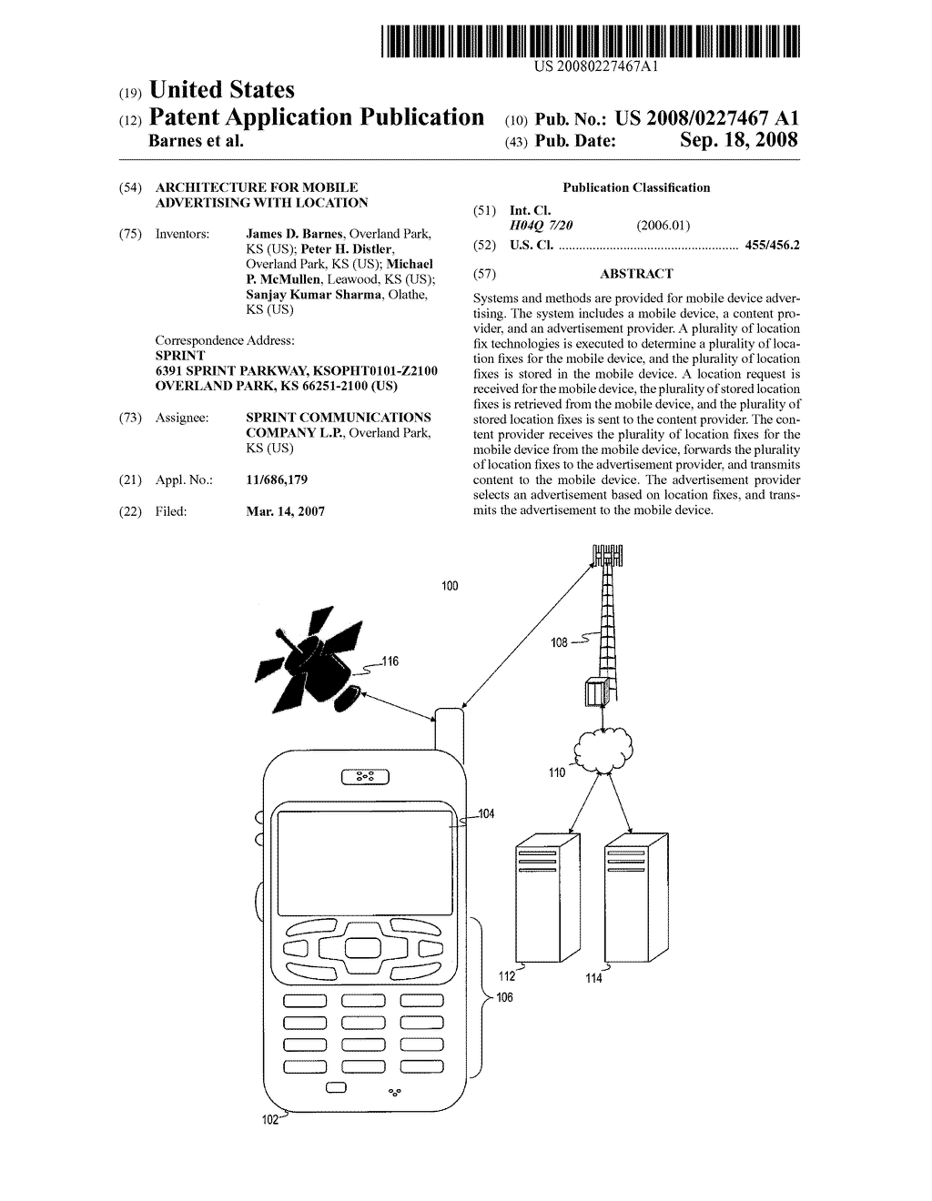 Architecture for Mobile Advertising with Location - diagram, schematic, and image 01