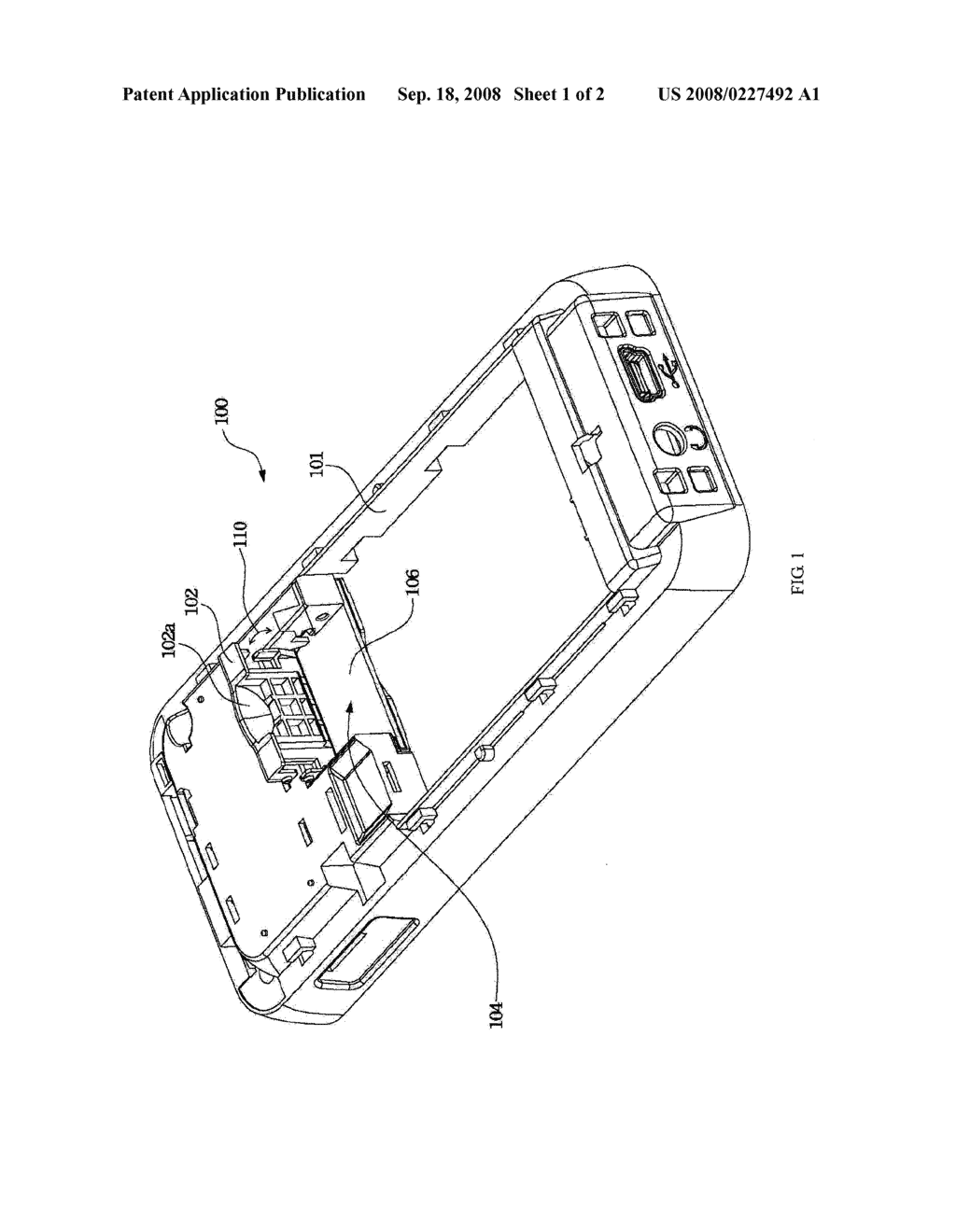 SIM Card Securing Mechanism for Mobile Phone - diagram, schematic, and image 02