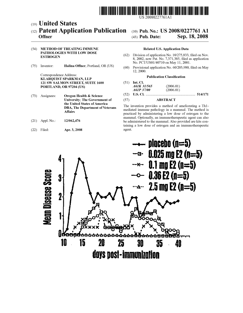 METHOD OF TREATING IMMUNE PATHOLOGIES WITH LOW DOSE ESTROGEN - diagram, schematic, and image 01