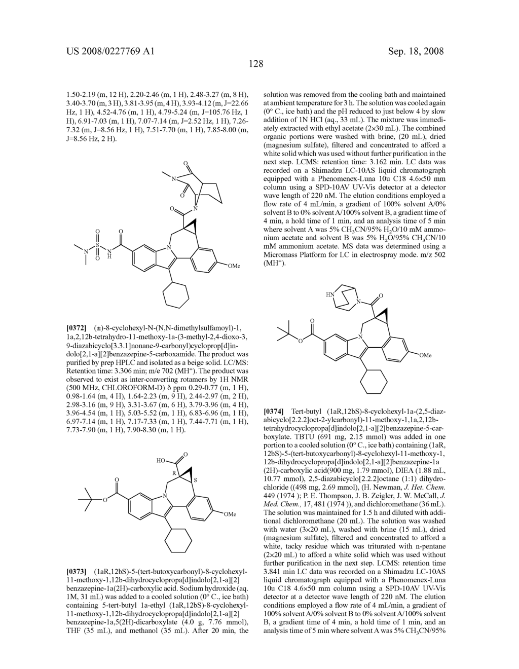 Compounds for the Treatment of Hepatitis C - diagram, schematic, and image 129