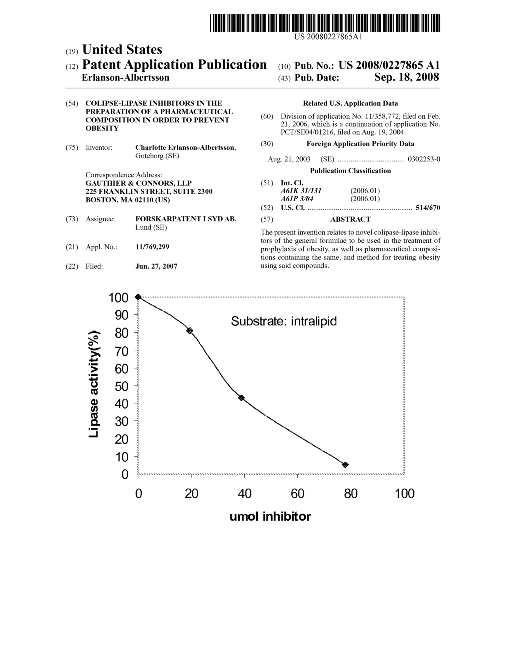 COLIPSE-LIPASE INHIBITORS IN THE PREPARATION OF A PHARMACEUTICAL COMPOSITION IN ORDER TO PREVENT OBESITY - diagram, schematic, and image 01