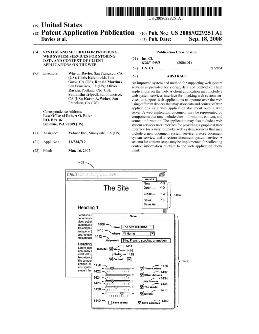 System and method for providing web system services for storing data and context of client applications on the web - diagram, schematic, and image 01