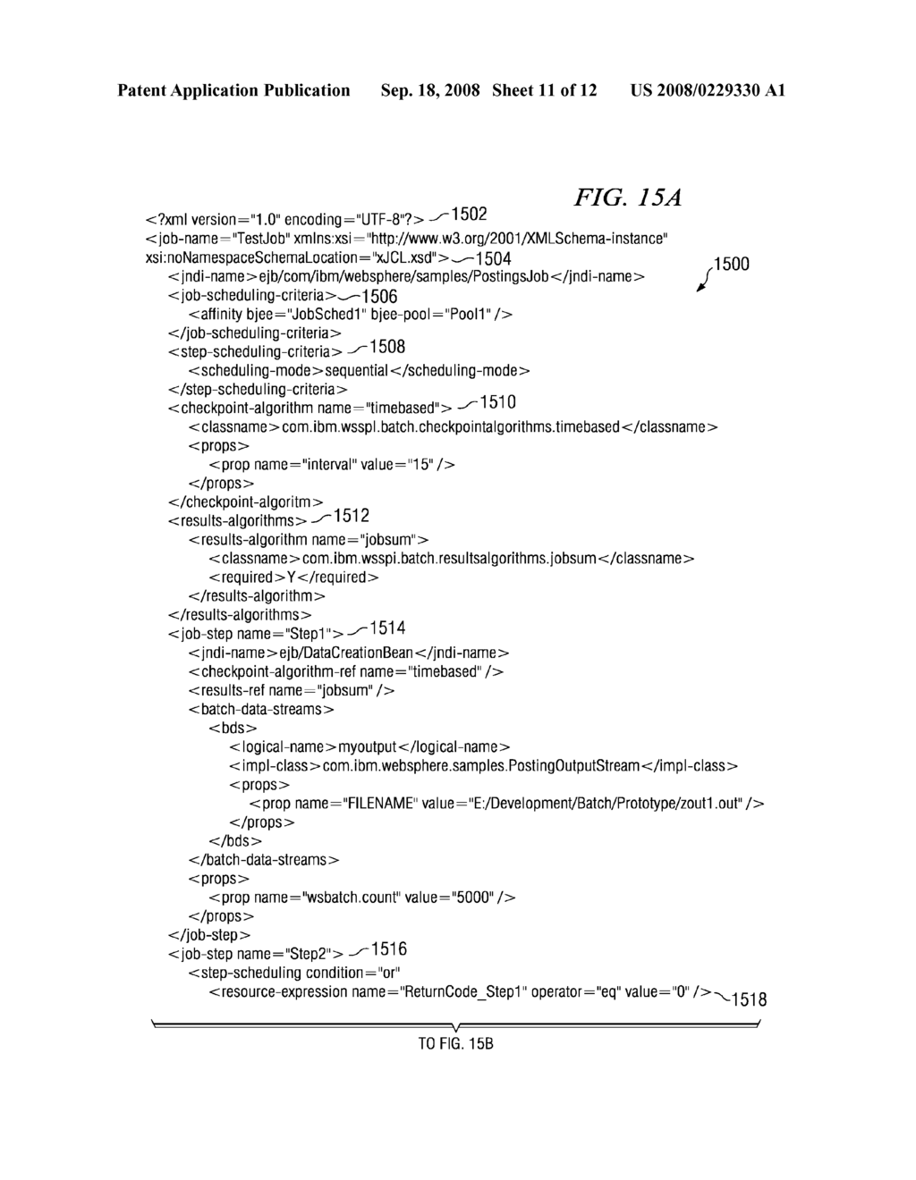 Method and Apparatus for Implementing Container Managed Batch Jobs in an Enterprise Java Bean Environment - diagram, schematic, and image 12