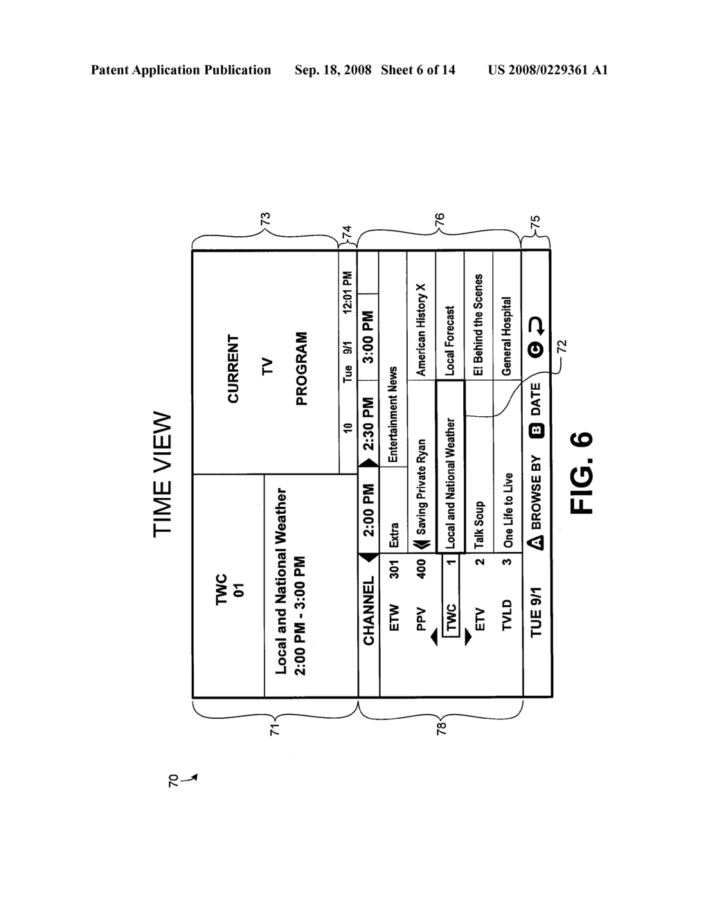 Initial Arrangement of Interactive Program Guide - diagram, schematic, and image 07