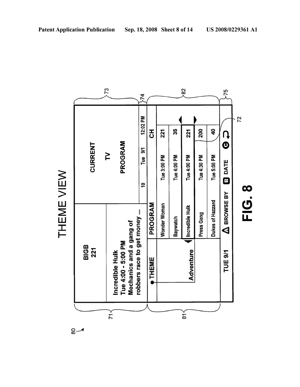 Initial Arrangement of Interactive Program Guide - diagram, schematic, and image 09