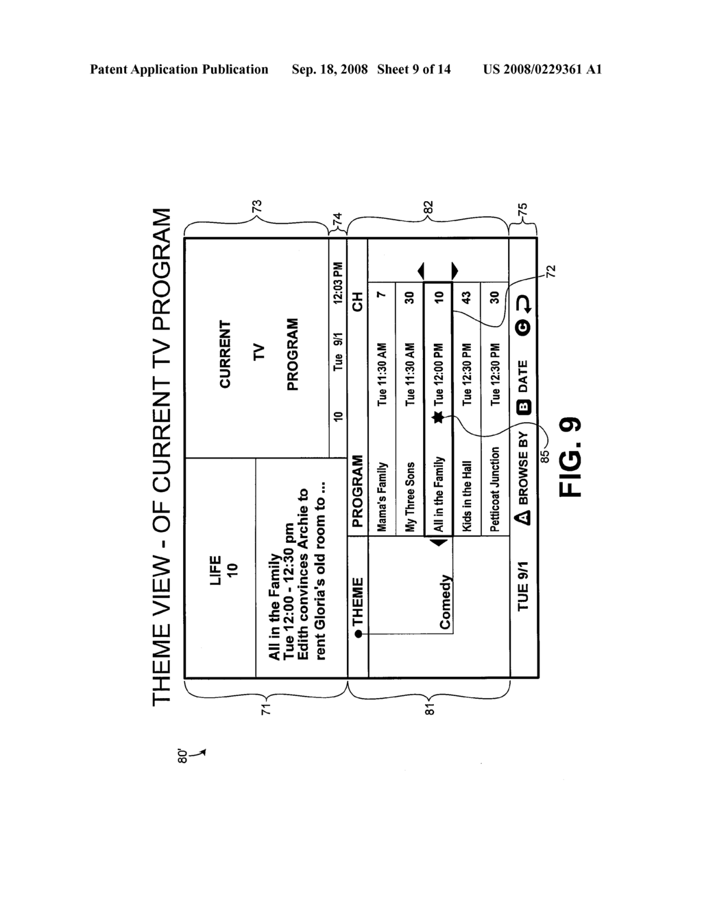 Initial Arrangement of Interactive Program Guide - diagram, schematic, and image 10