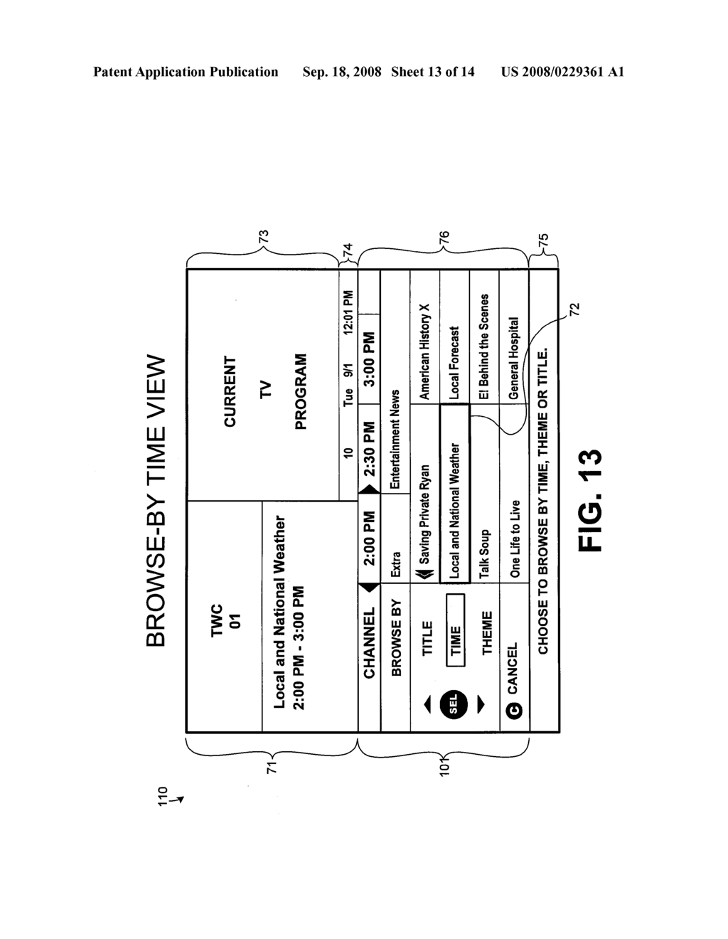 Initial Arrangement of Interactive Program Guide - diagram, schematic, and image 14