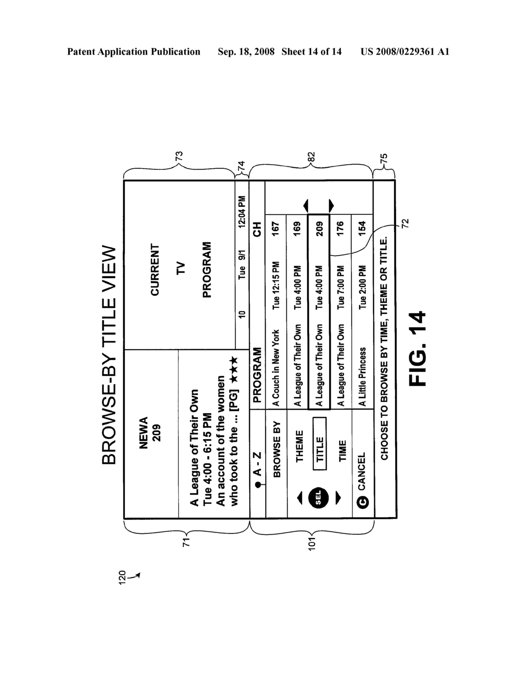 Initial Arrangement of Interactive Program Guide - diagram, schematic, and image 15