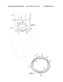 GARMENT WITH WRISTWATCH ACCOMMODATIONS diagram and image