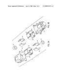 Plastic molded motor housing diagram and image