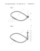 EMBROIDERY HOOP WITH A TENSIONING DEVICE diagram and image