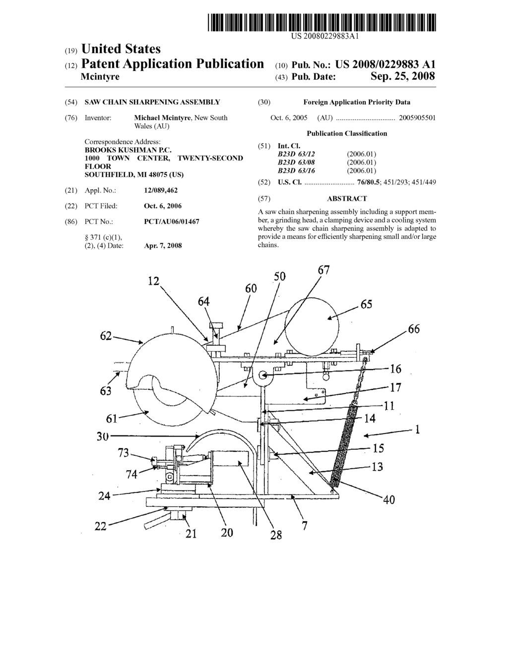 Saw Chain Sharpening Assembly - diagram, schematic, and image 01