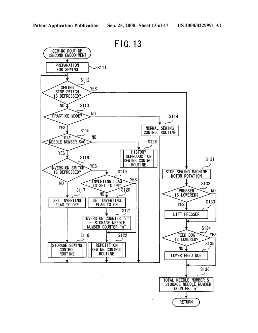 Sewing machine and computer-readable recording medium with recorded sewing machine control program - diagram, schematic, and image 14