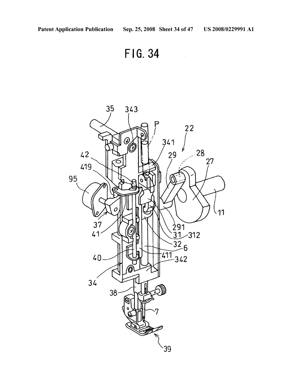 Sewing machine and computer-readable recording medium with recorded sewing machine control program - diagram, schematic, and image 35