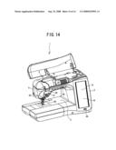 Sewing machine and computer-readable recording medium with recorded sewing machine control program diagram and image