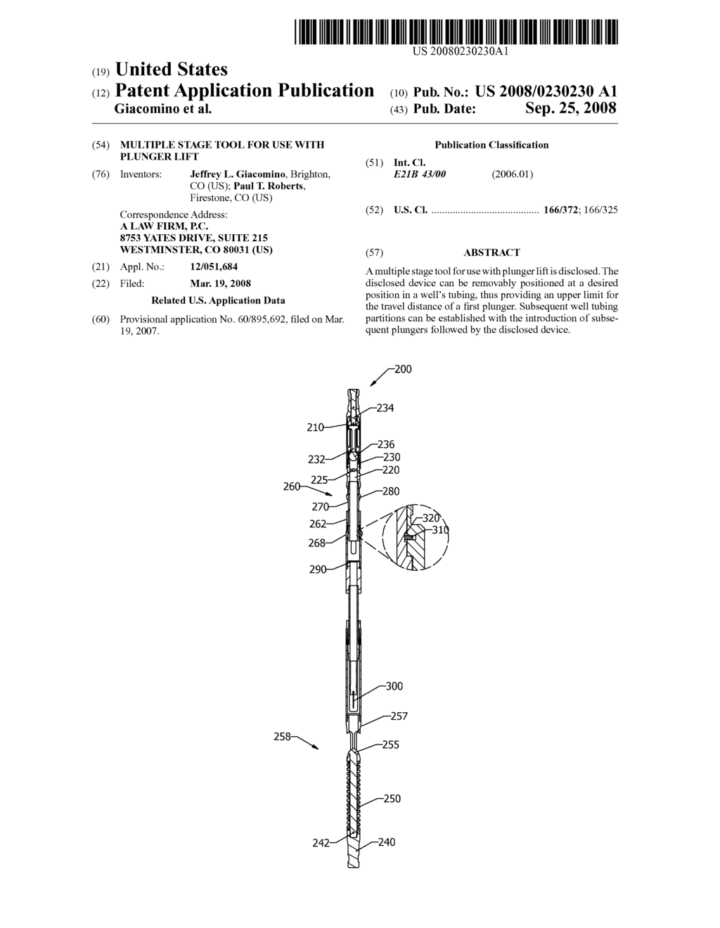 MULTIPLE STAGE TOOL FOR USE WITH PLUNGER LIFT - diagram, schematic, and image 01