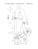 REAR WHEEL SUSPENSION FOR A MOTORCYCLE AND SWING ARM ATTACHMENT STRUCTURE FOR A MOTORCYCLE diagram and image