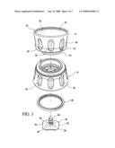 Carbonated drink closure and dispensing device diagram and image