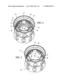 Carbonated drink closure and dispensing device diagram and image