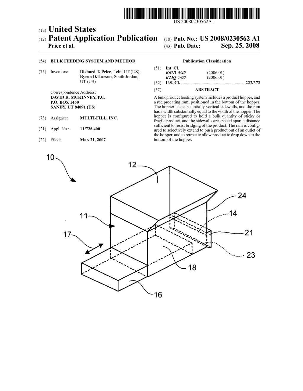 Bulk feeding system and method - diagram, schematic, and image 01