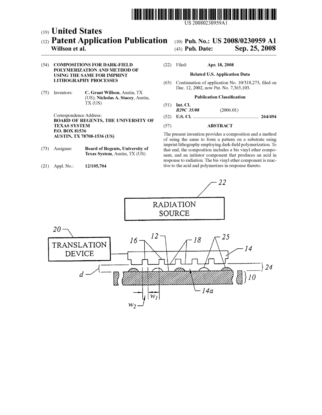 Compositions for Dark-Field Polymerization and Method of Using the Same for Imprint Lithography Processes - diagram, schematic, and image 01