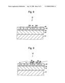 Method for manufacturing information recording medium, method for forming resin mask, transferring apparatus, and light-transmitting stamper diagram and image