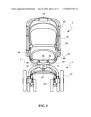 Baby Stroller Frame with Seat Direction Changing Mechanism diagram and image