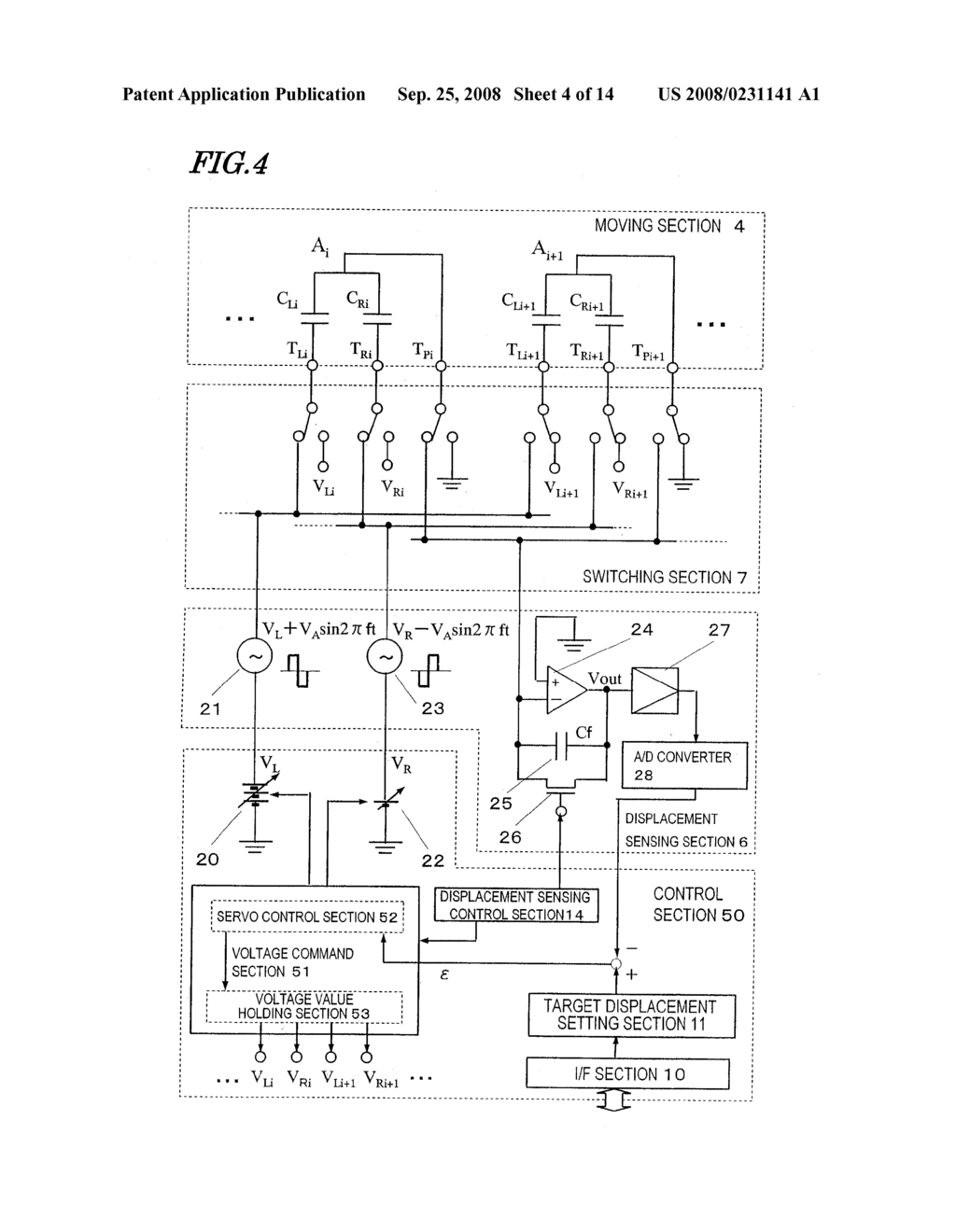 Microactuator with Displacement Sensing Function and Deformable Mirror Including the Microactuator - diagram, schematic, and image 05