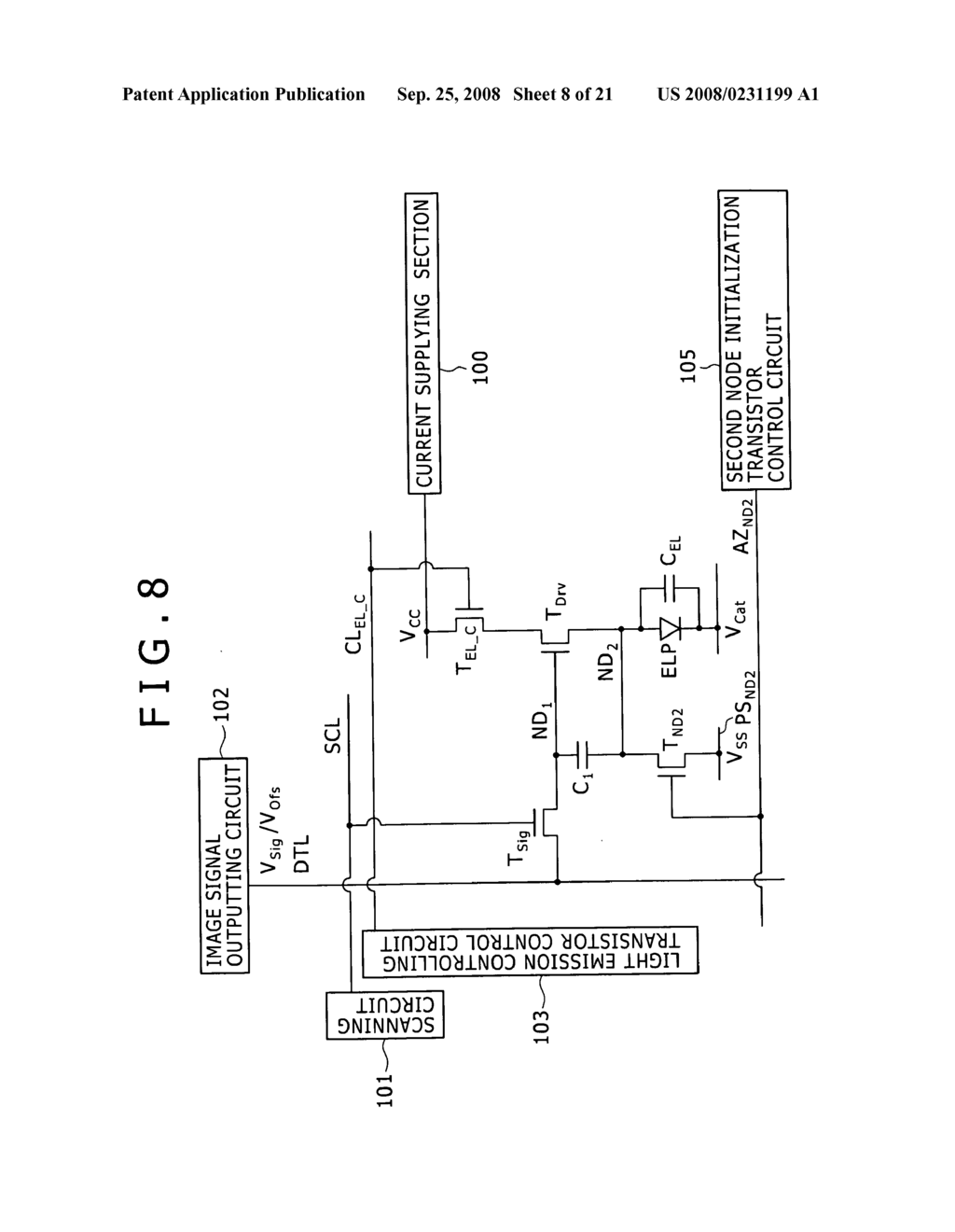 Driving method for organic electroluminescence light emitting section - diagram, schematic, and image 09