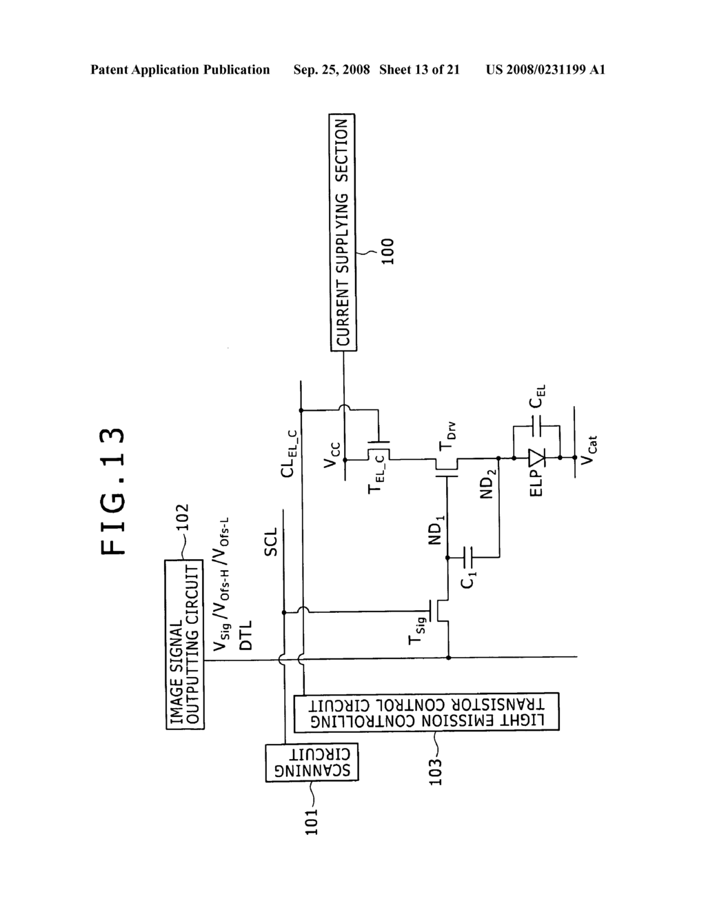 Driving method for organic electroluminescence light emitting section - diagram, schematic, and image 14