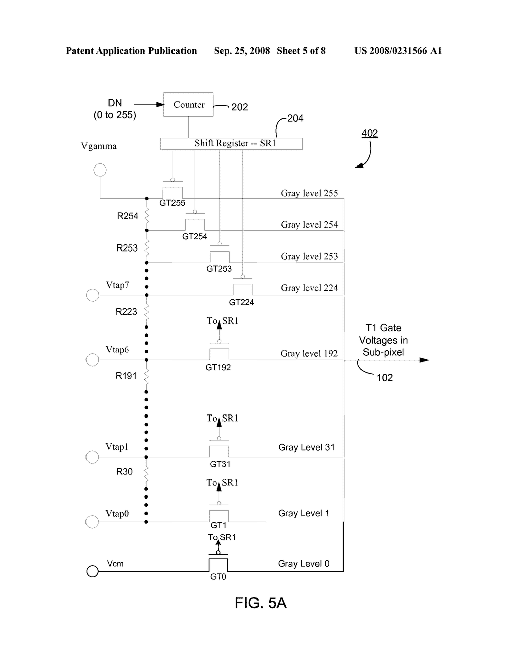 MINIMIZING DARK CURRENT IN OLED DISPLAY USING MODIFIED GAMMA NETWORK - diagram, schematic, and image 06