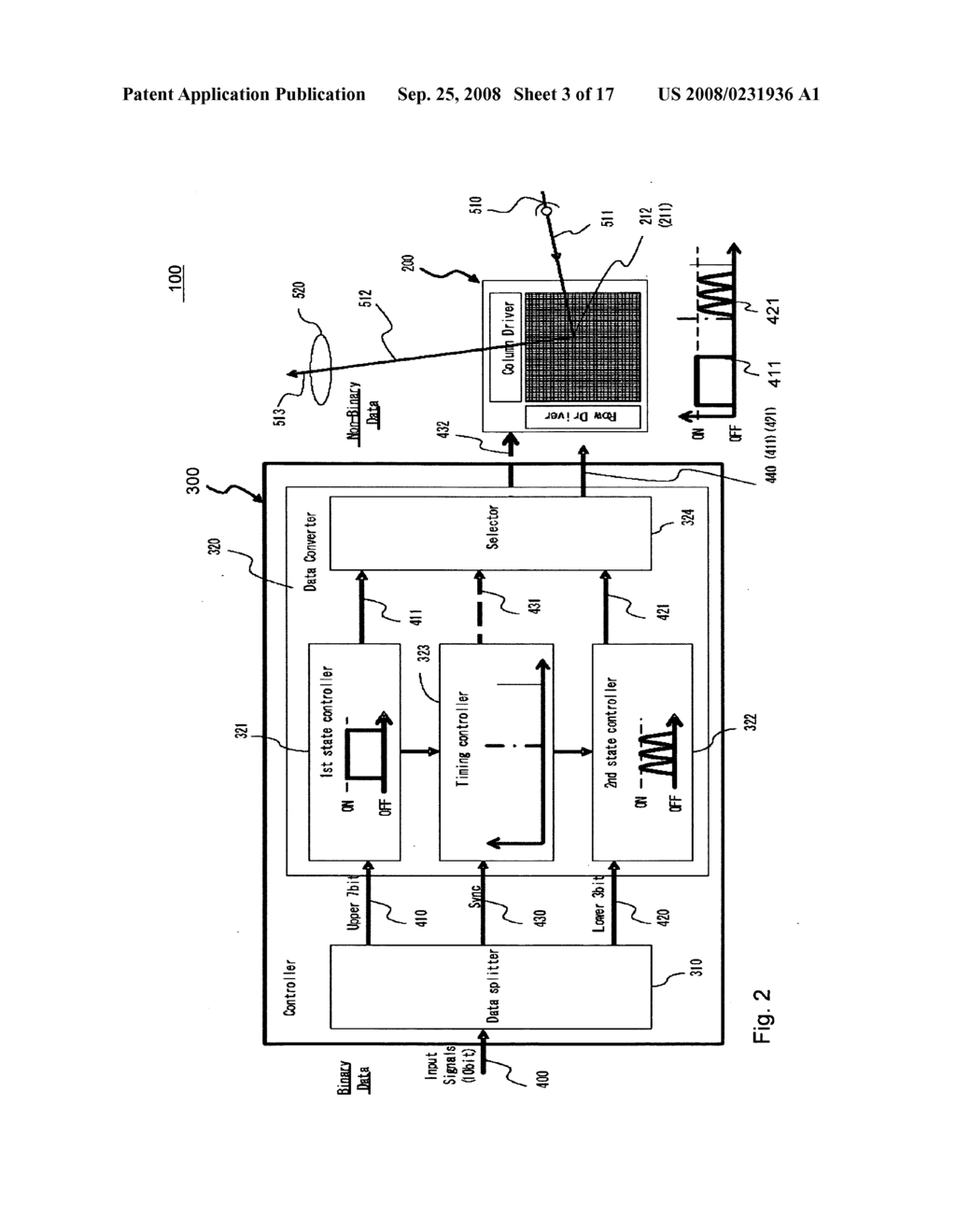 Display system comprising a mirror device with micromirrors controlled to operate in intermediate oscillating state - diagram, schematic, and image 04