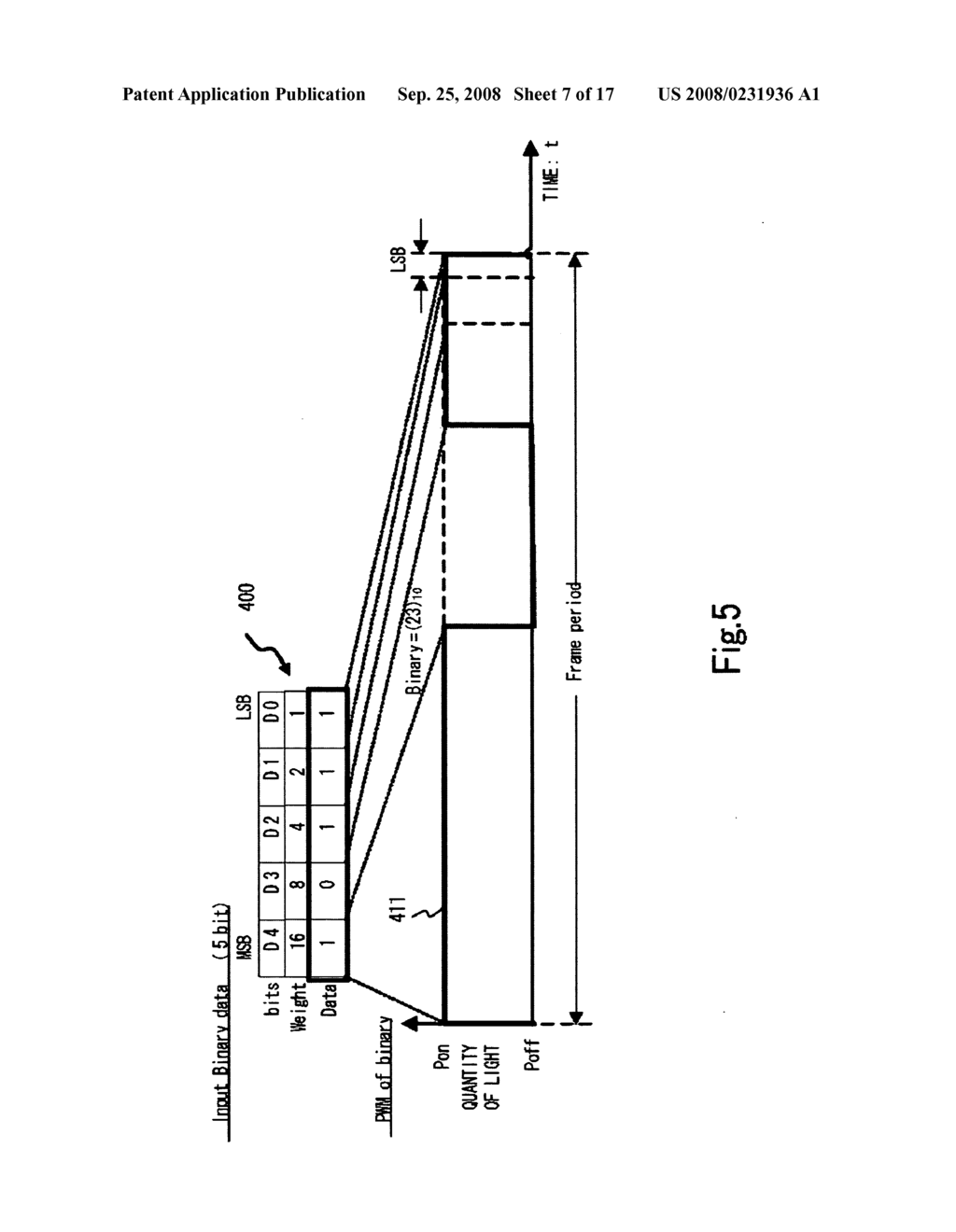 Display system comprising a mirror device with micromirrors controlled to operate in intermediate oscillating state - diagram, schematic, and image 08