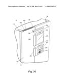 Writing surface with removable portable electronic device diagram and image