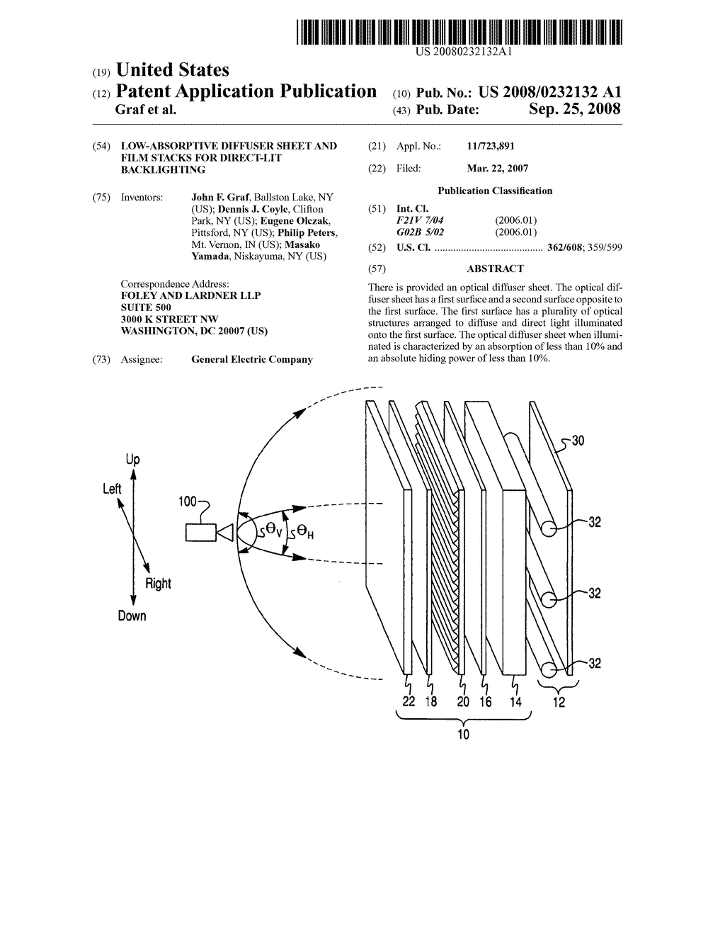 Low-absorptive diffuser sheet and film stacks for direct-lit backlighting - diagram, schematic, and image 01