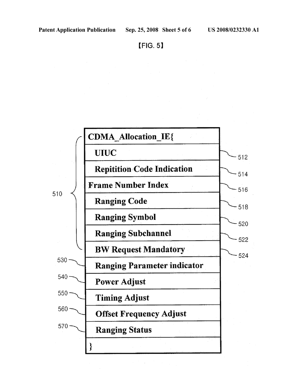 Method for Ranging with Bandwidth Request Code - diagram, schematic, and image 06