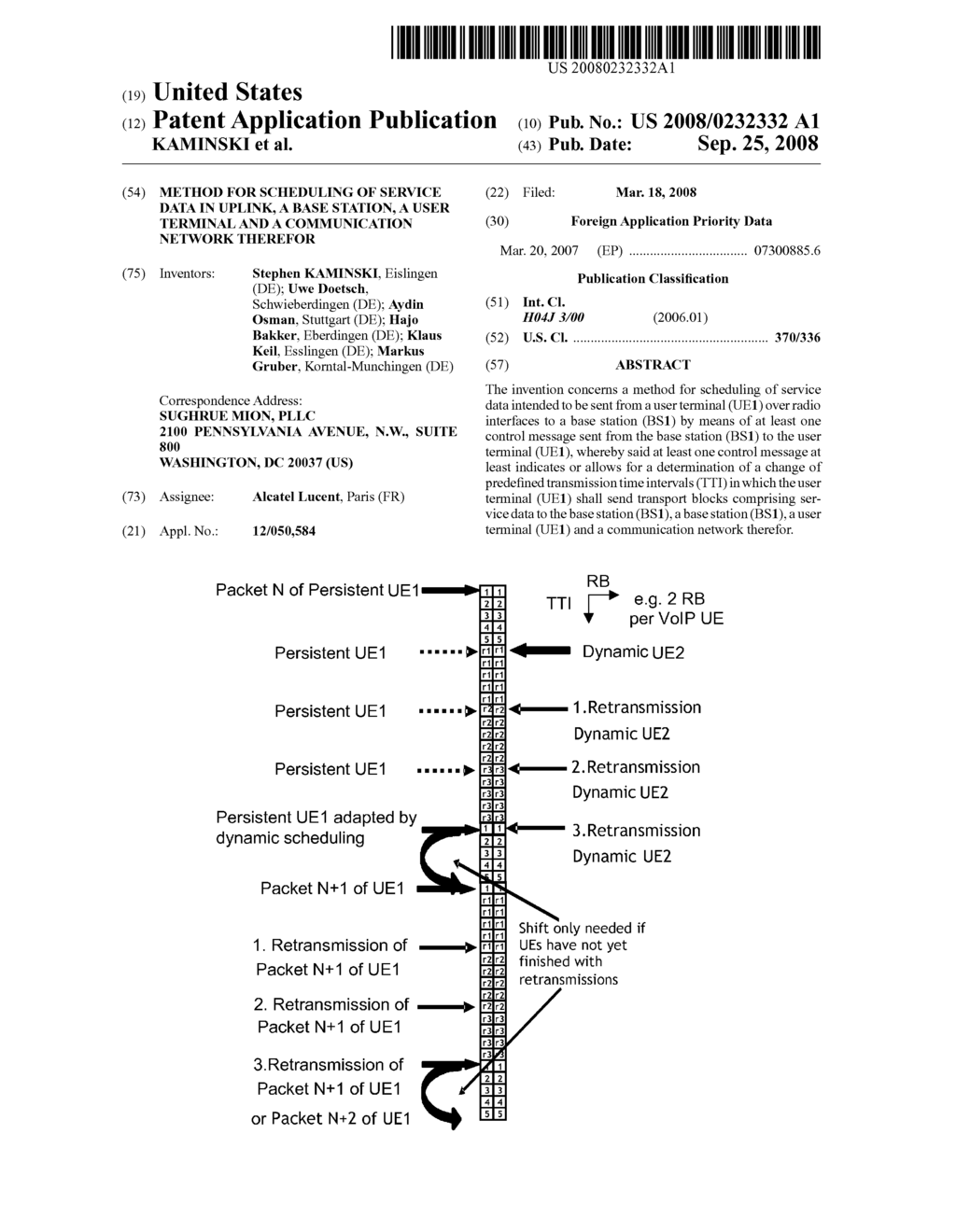 METHOD FOR SCHEDULING OF SERVICE DATA IN UPLINK, A BASE STATION, A USER TERMINAL AND A COMMUNICATION NETWORK THEREFOR - diagram, schematic, and image 01