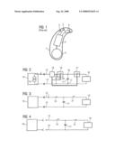 Hearing apparatus with a special charging circuit diagram and image