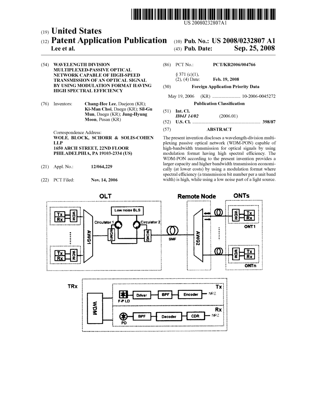 Wavelength Division Multiplexed-Passive Optical Network Capable of High-Speed Transmission of an Optical Signal By Using Modulation Format Having High Spectral Efficiency - diagram, schematic, and image 01