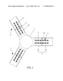 Detachable blade assembly for horizontal-axis wind turbine diagram and image