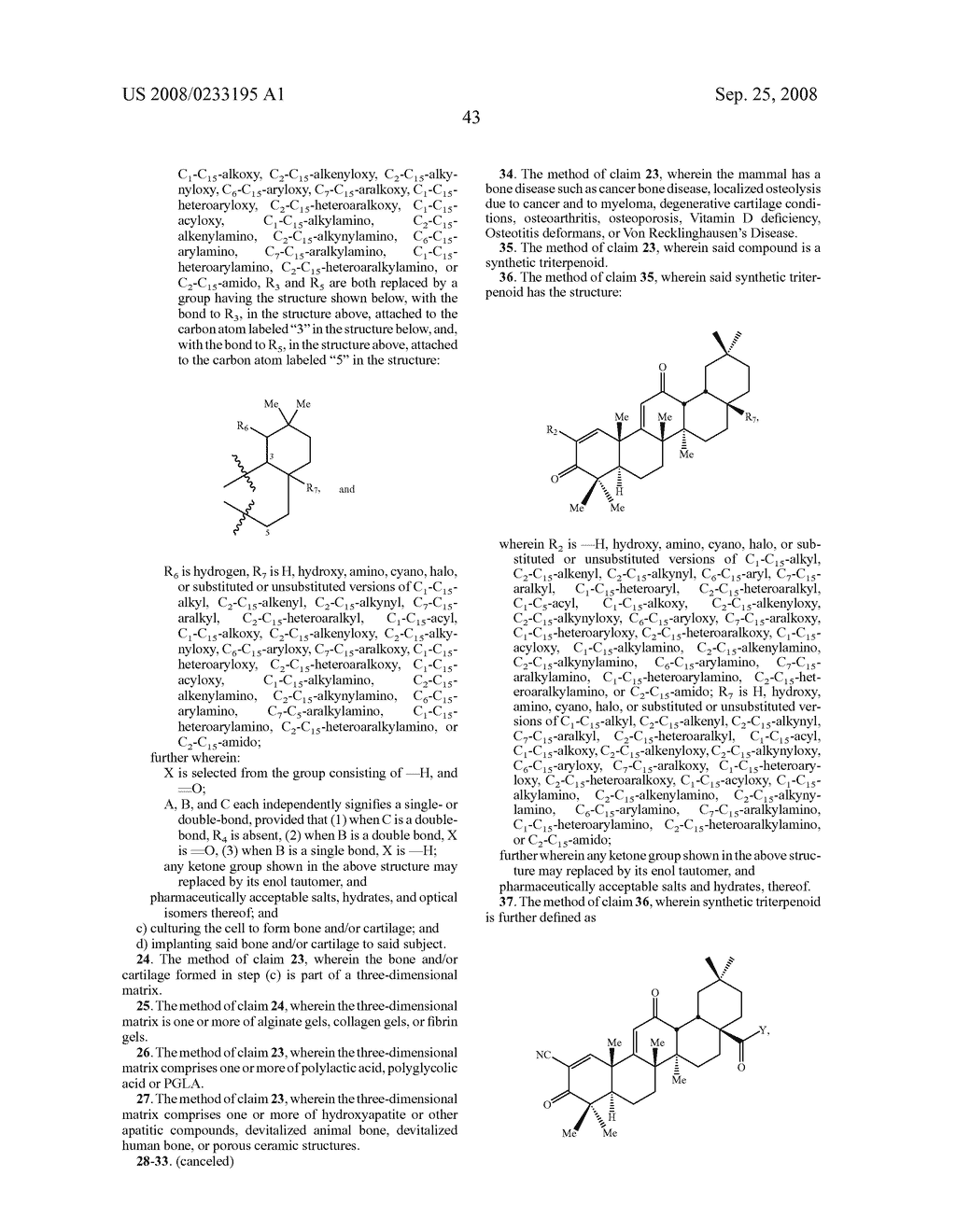 SYNTHETIC TRITERPENOIDS AND TRICYCLIC-BIS-ENONES FOR USE IN STIMULATING BONE AND CARTILAGE GROWTH - diagram, schematic, and image 56