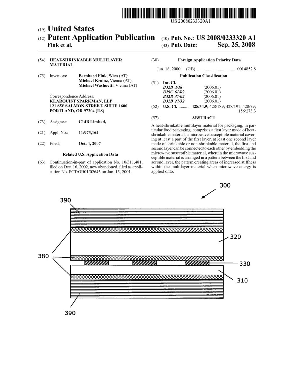 Heat-shrinkable multilayer material - diagram, schematic, and image 01