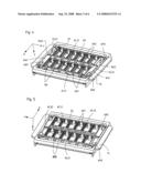 Mold for the production of molded concrete bricks, and molded concrete brick using it diagram and image