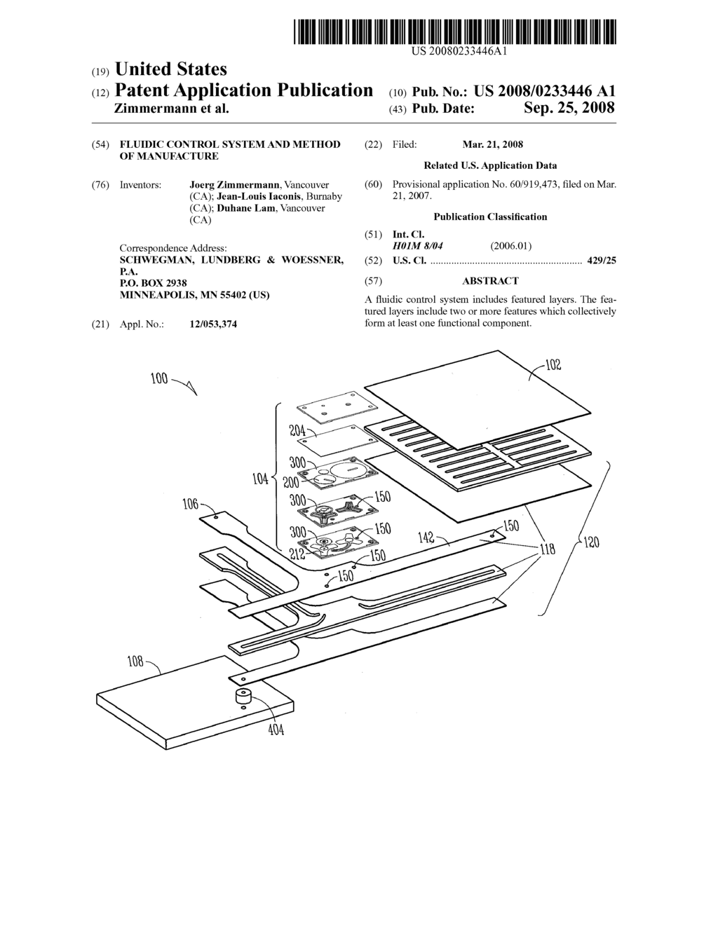 FLUIDIC CONTROL SYSTEM AND METHOD OF MANUFACTURE - diagram, schematic, and image 01
