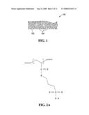 Proton-exchange composite containing nanoparticles having outer oligomeric ionomer, and methods of forming diagram and image